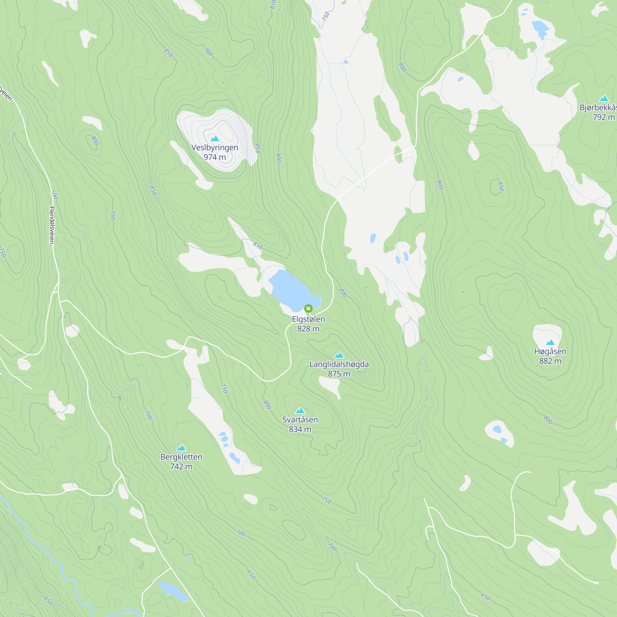 Elgstølen map