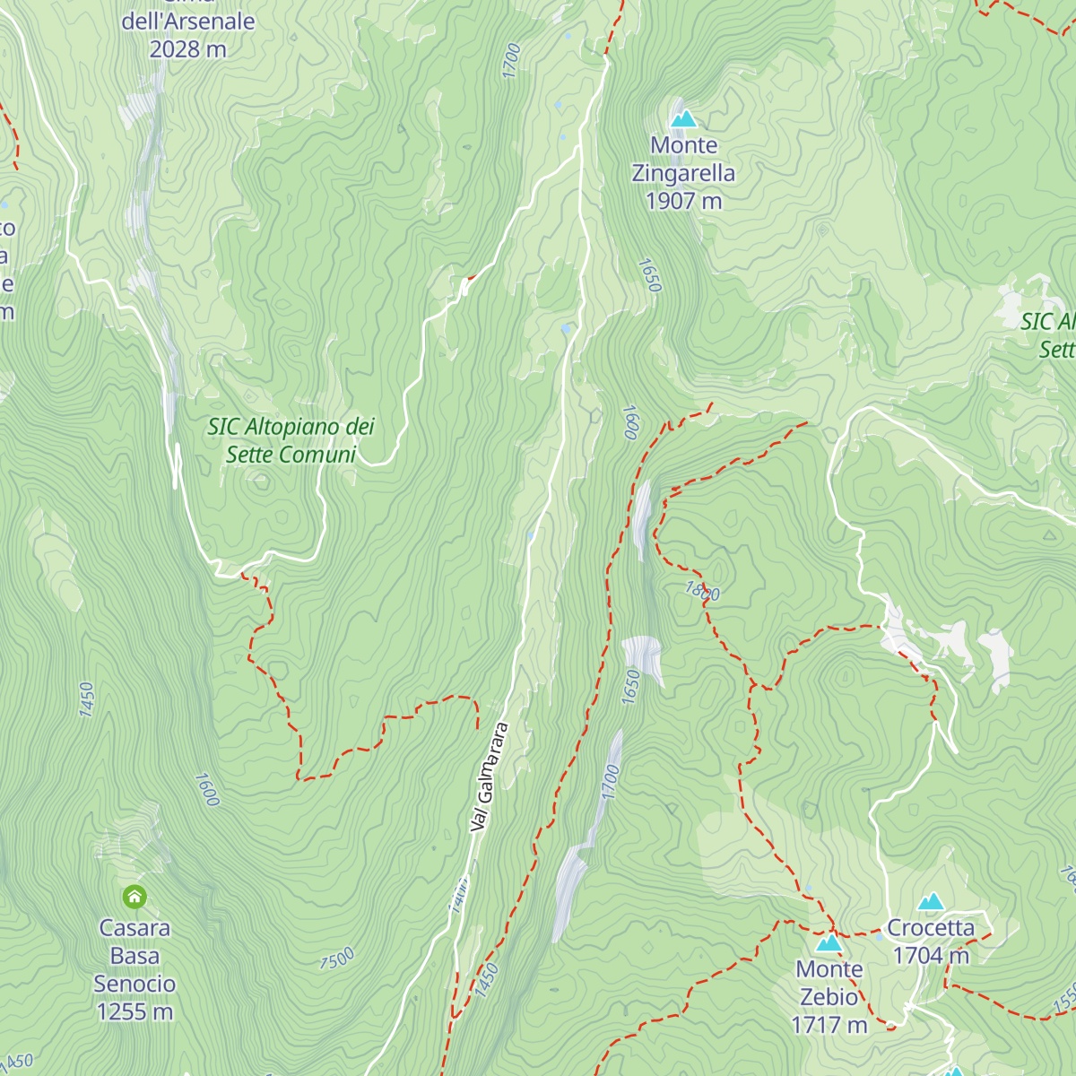 Malga Galmararetta map