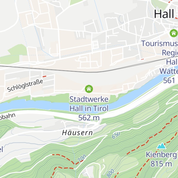 Map of Stadtwerke Hall in Tirol