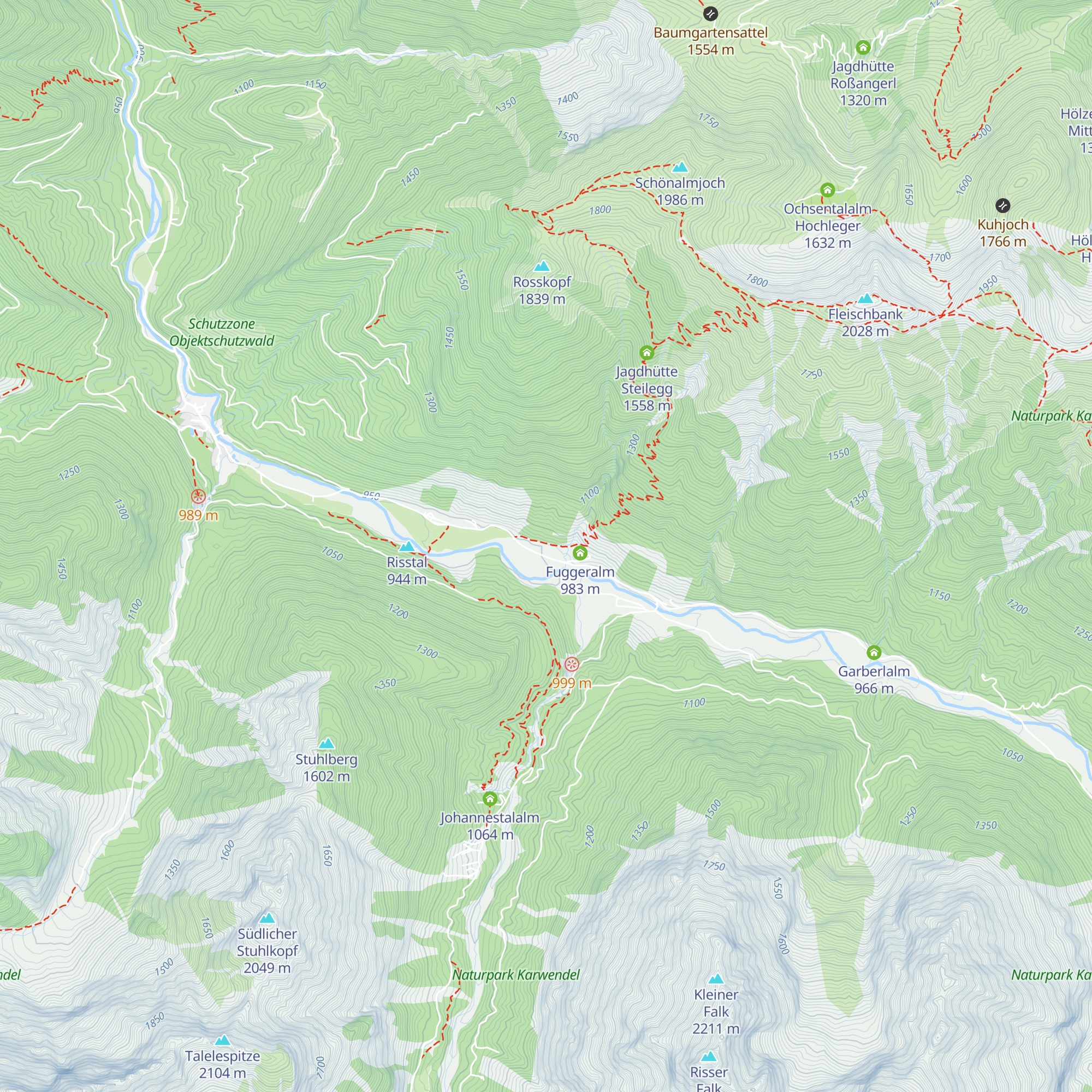 Fuggerangeralm map