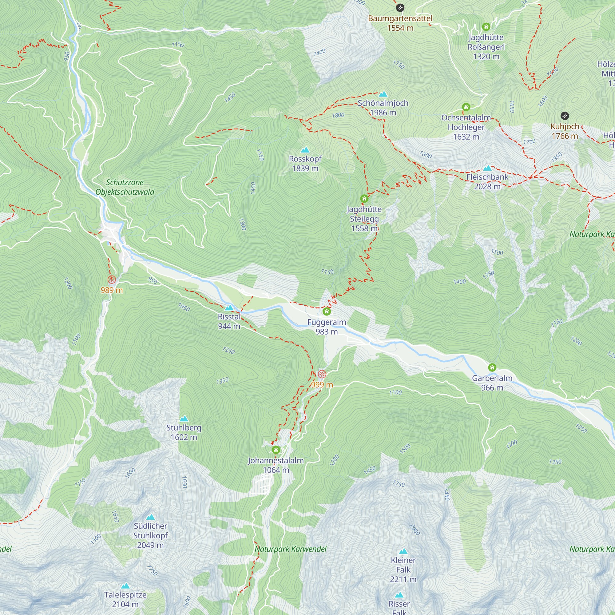 Fuggerangeralm map