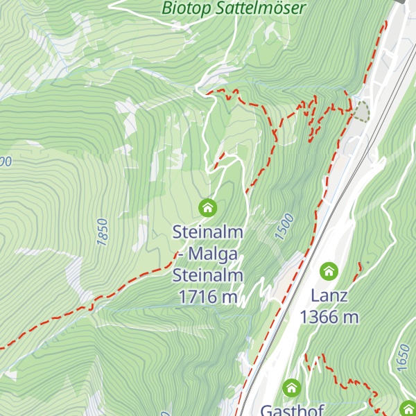Map of Steinalm - Malga Steinalm