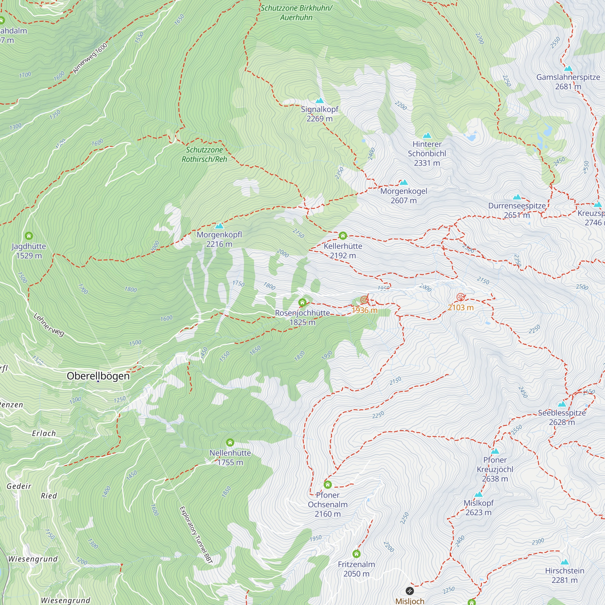 Rosenjochhütte map