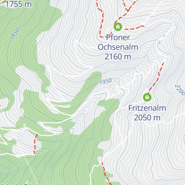 Map of Unterleger Fritzenalm