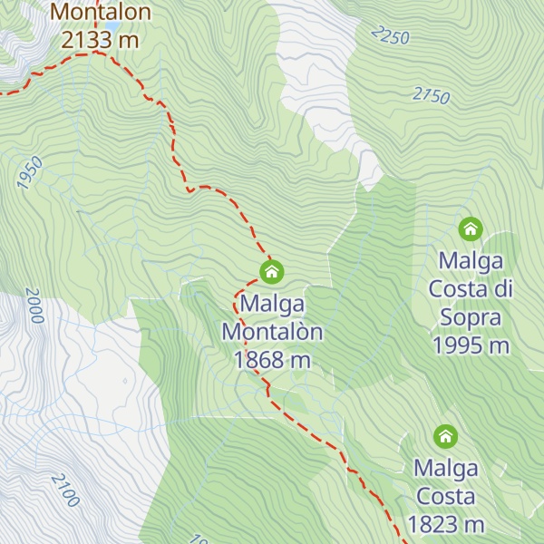Map of Malga Montalòn