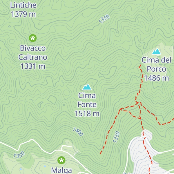 Map of Cima Fonte