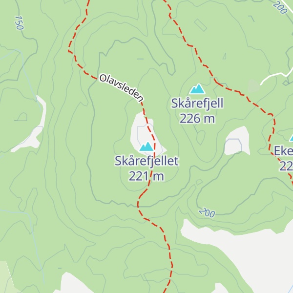 Map of Skårefjellet