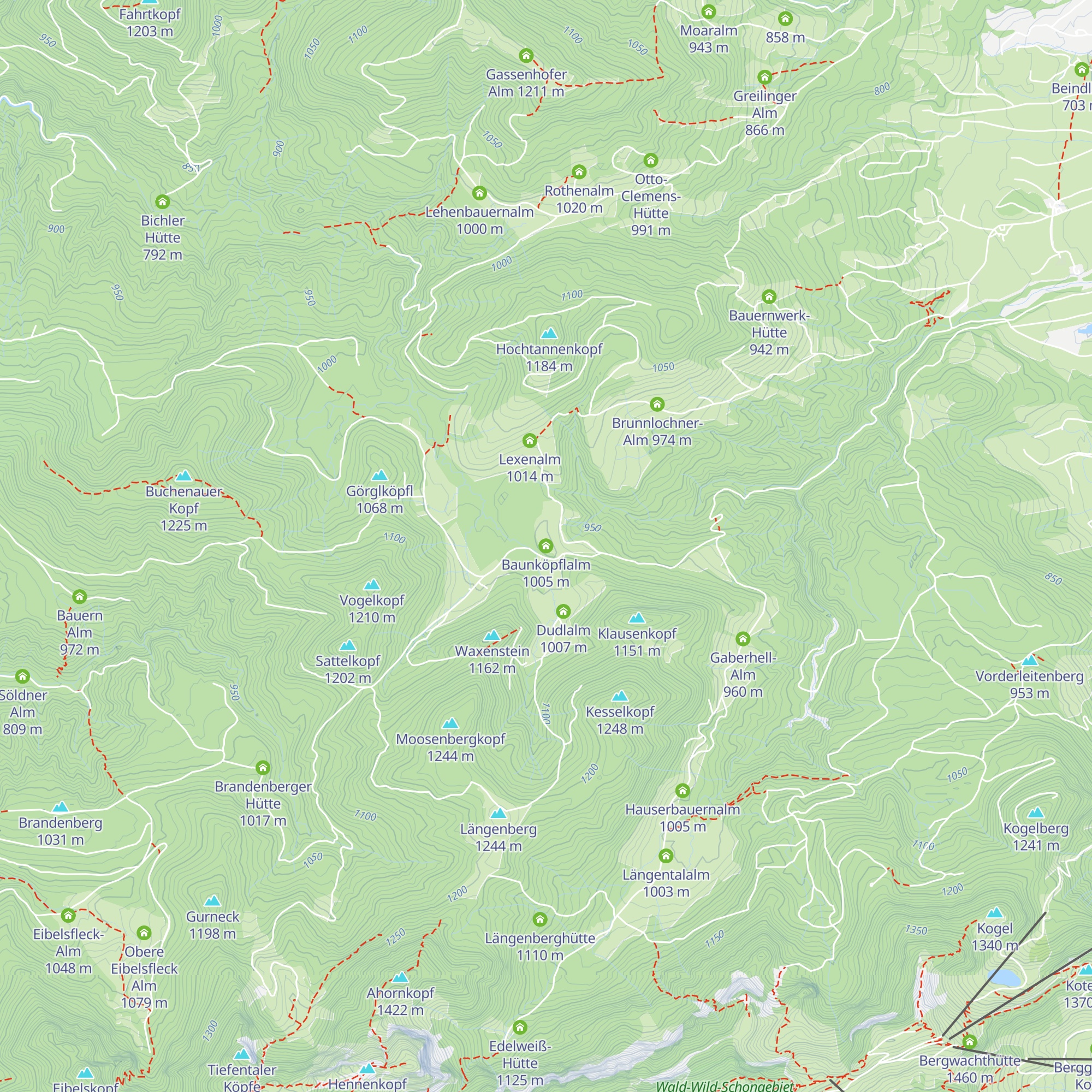 Baunköpflalm map