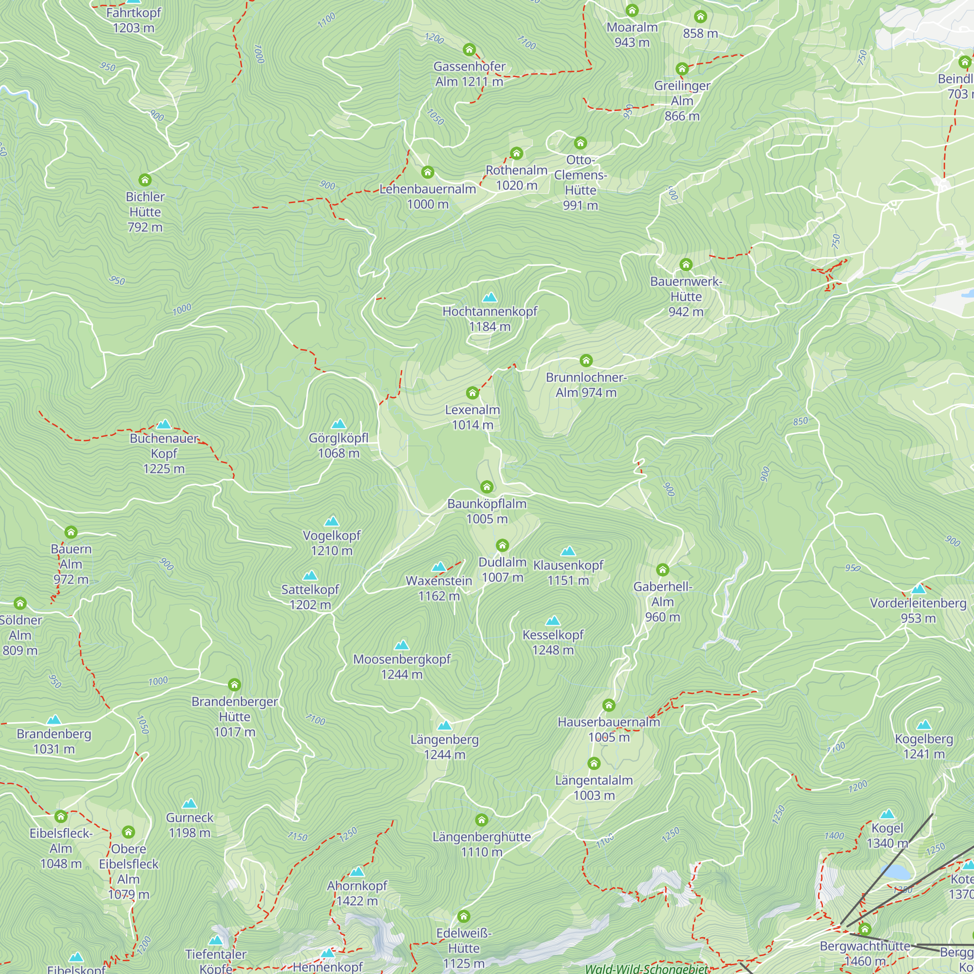 Baunköpflalm map