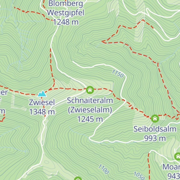 Map of Schnaiteralm (Zwieselalm)
