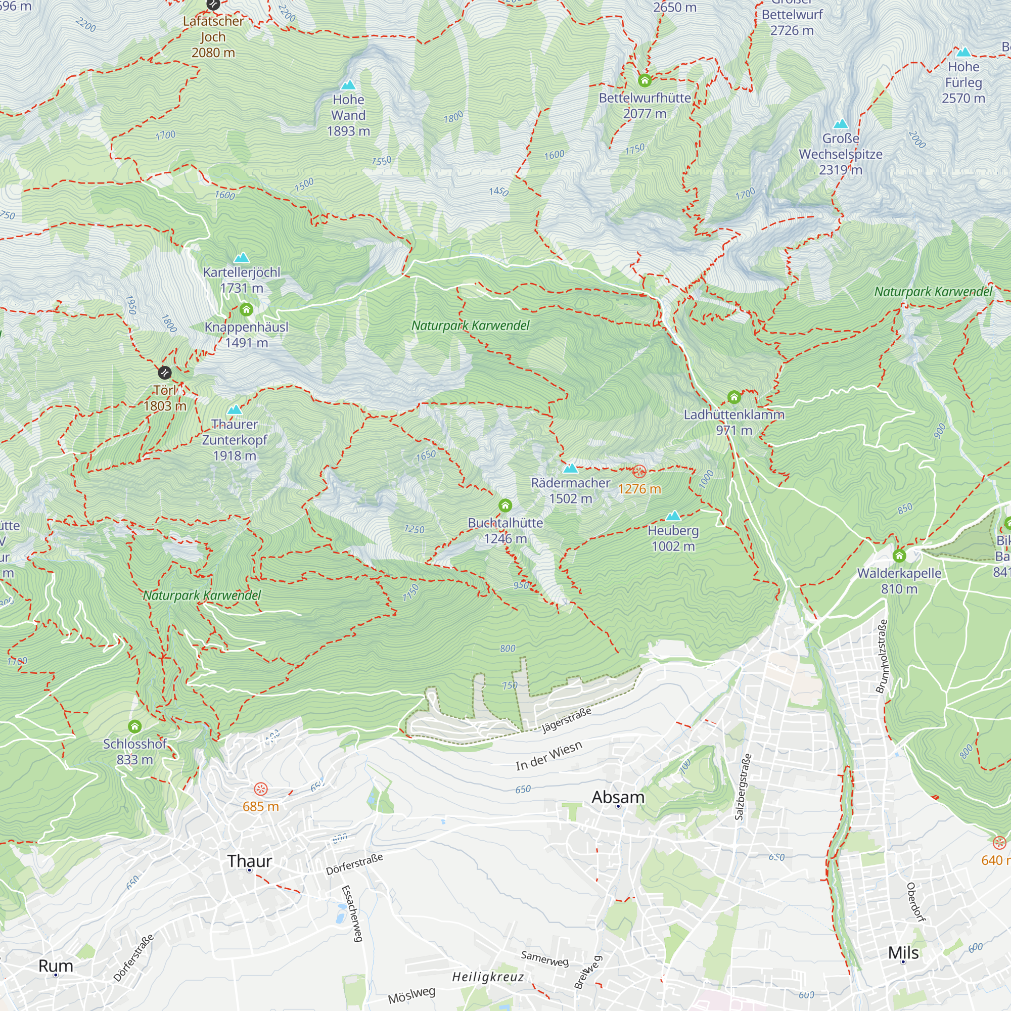 Buchtalhütte map