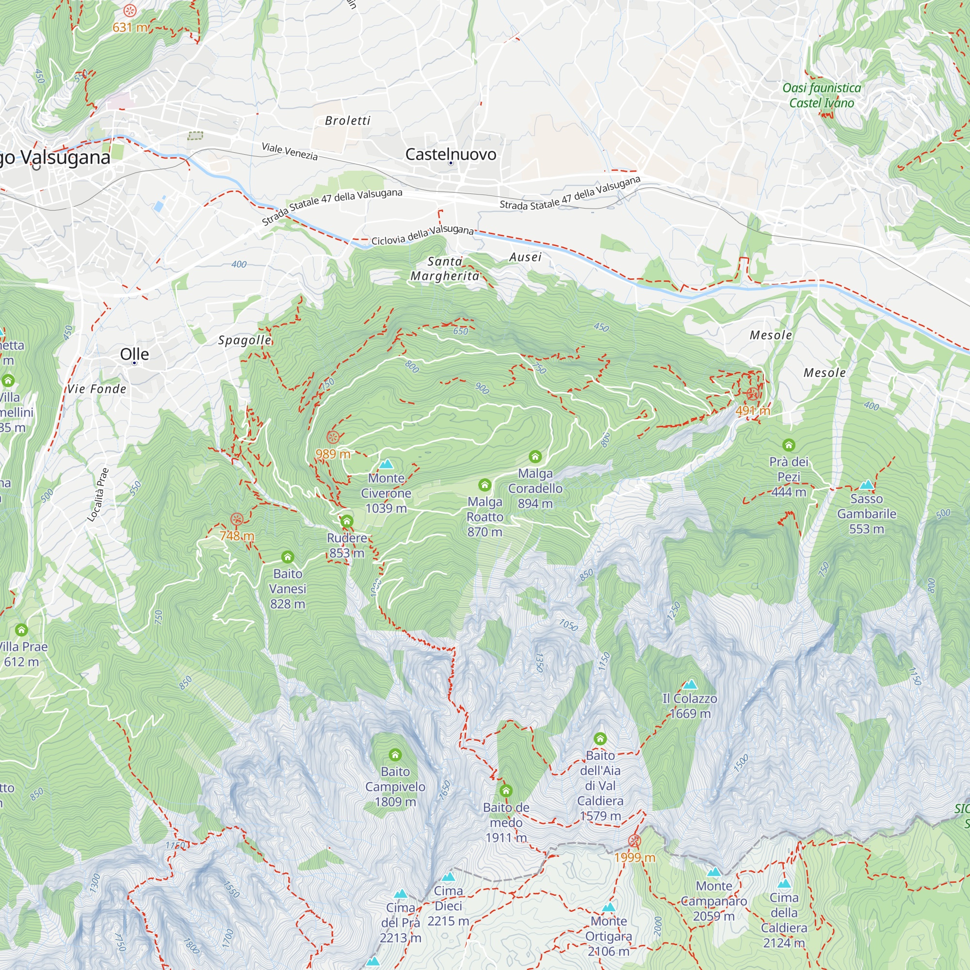 Malga Roatto map