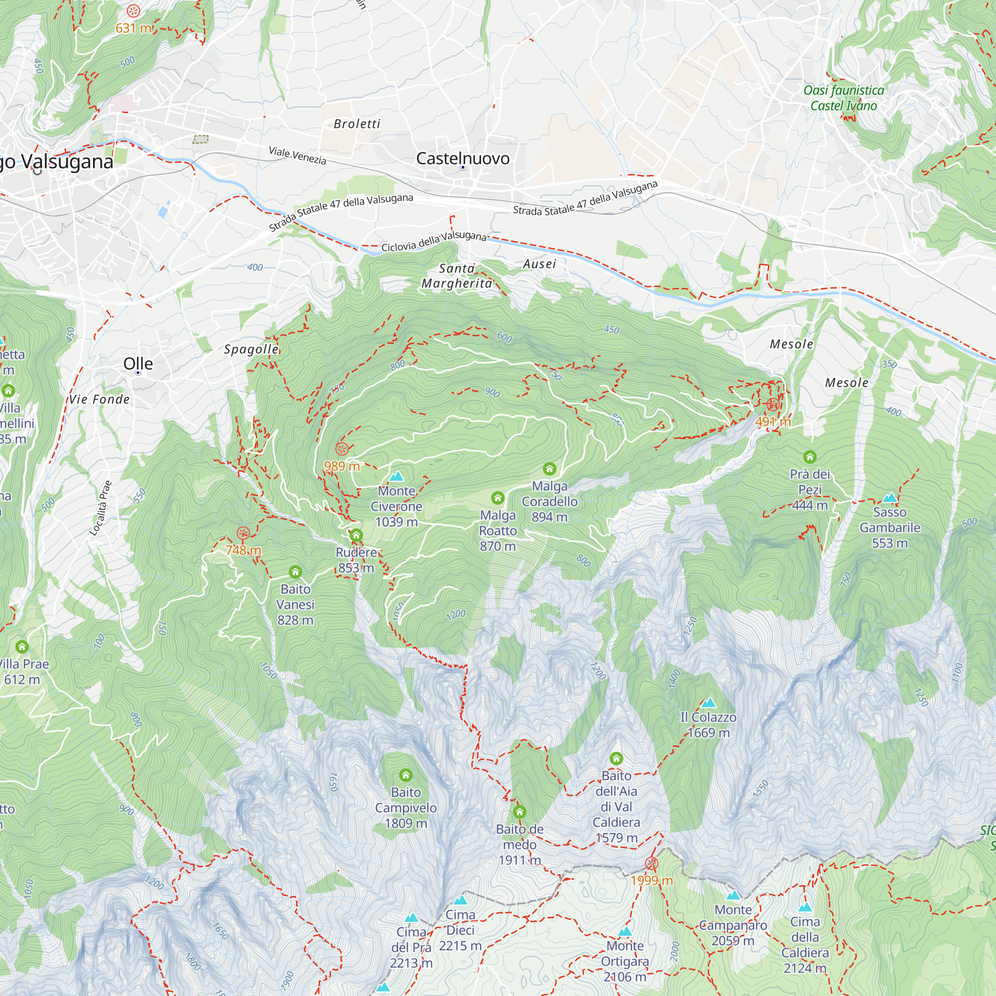 Malga Roatto map
