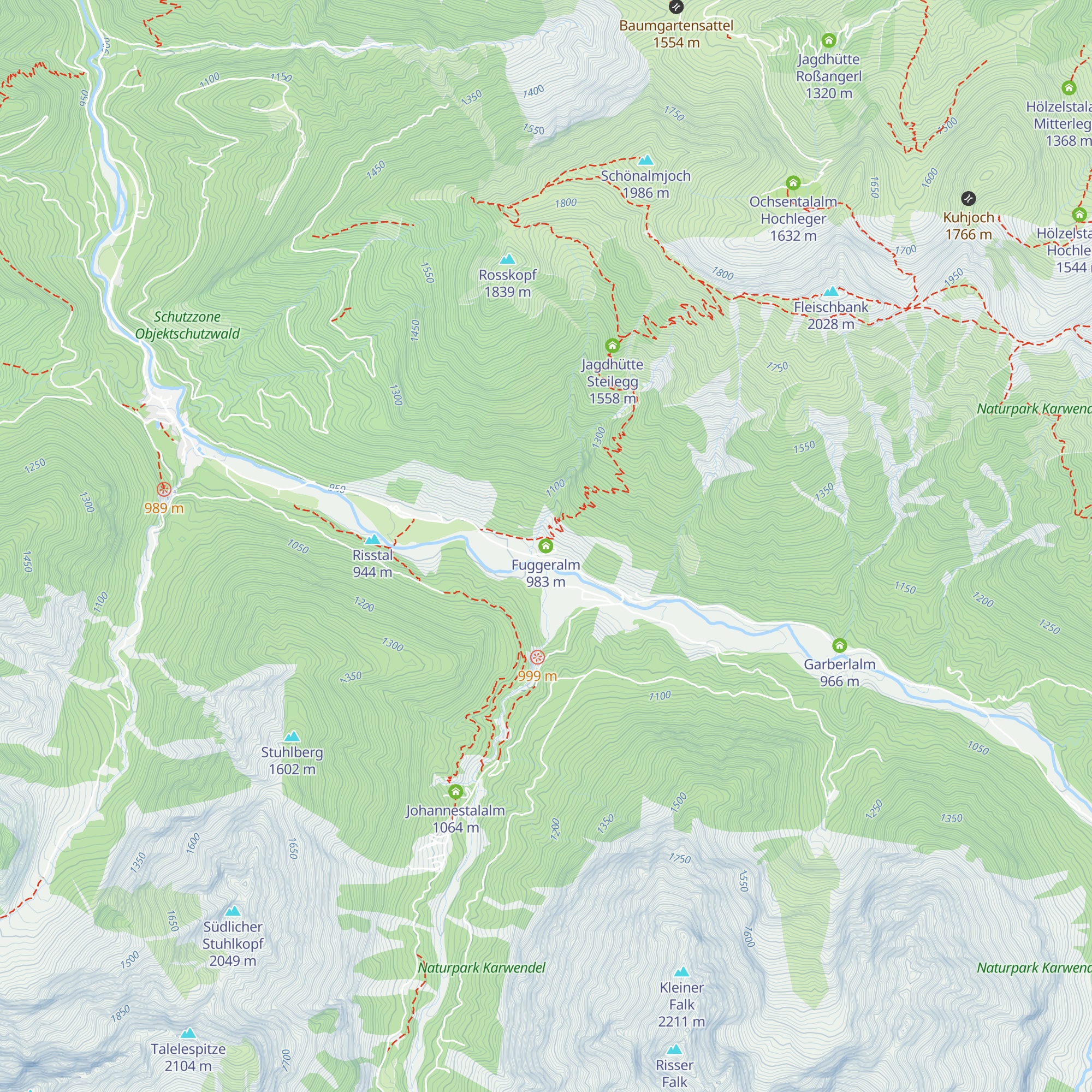 Fuggeralm map