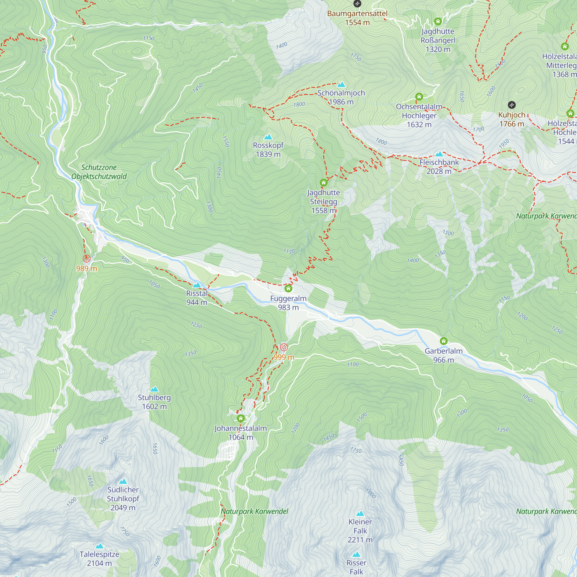 Fuggeralm map