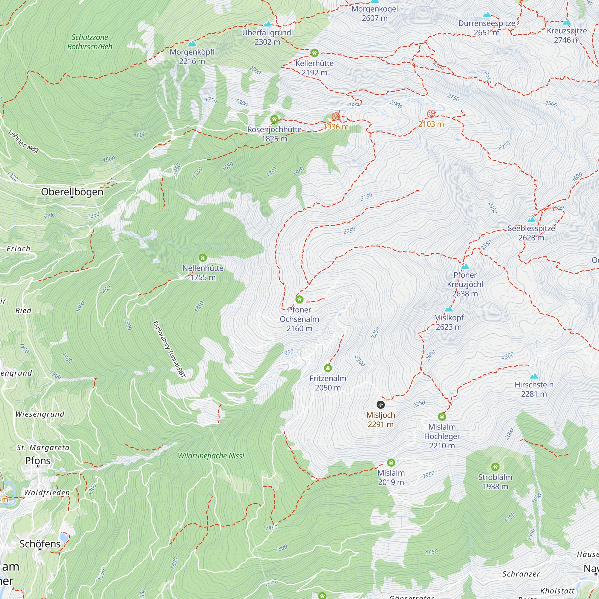 Pfoner Ochsenalm map