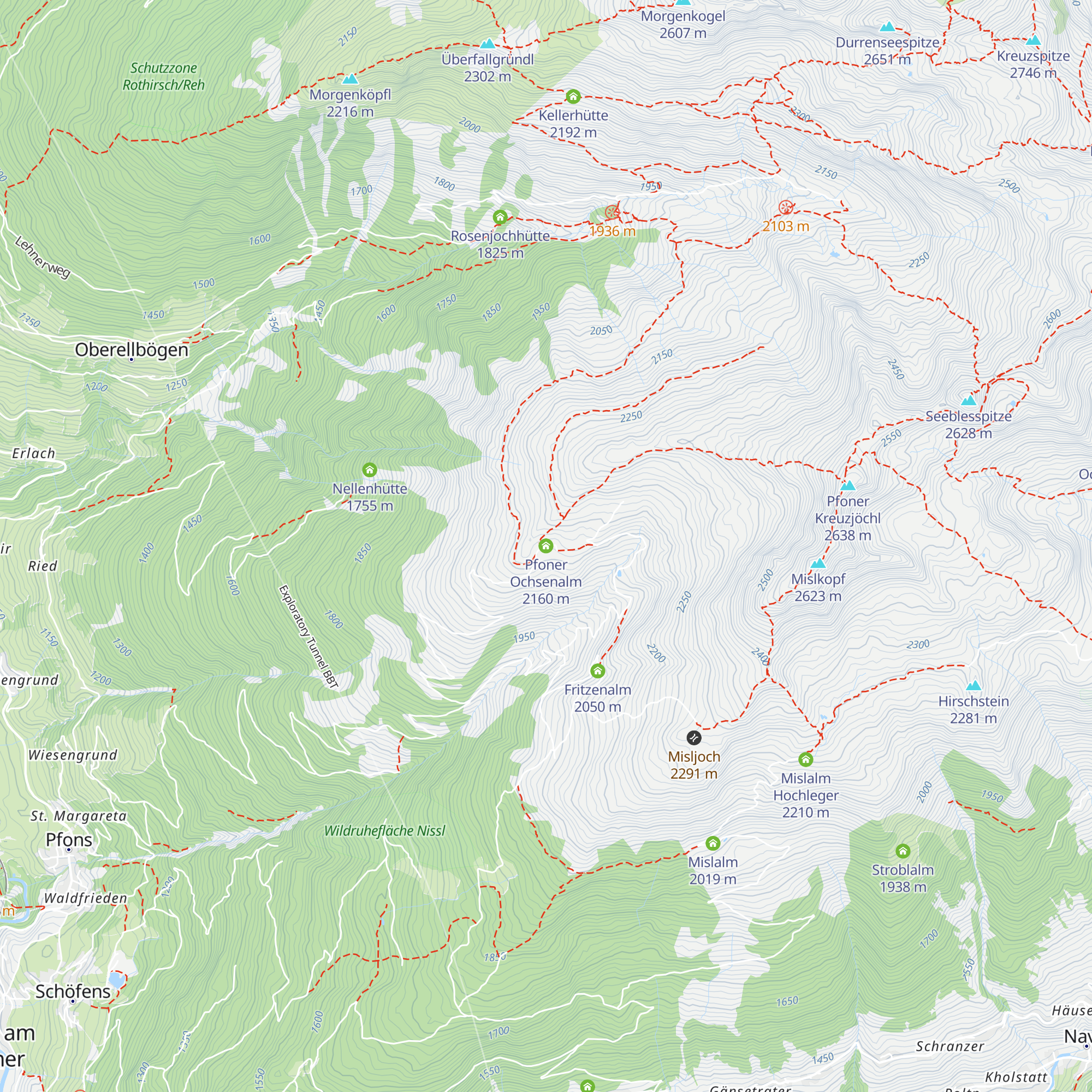 Pfoner Ochsenalm map
