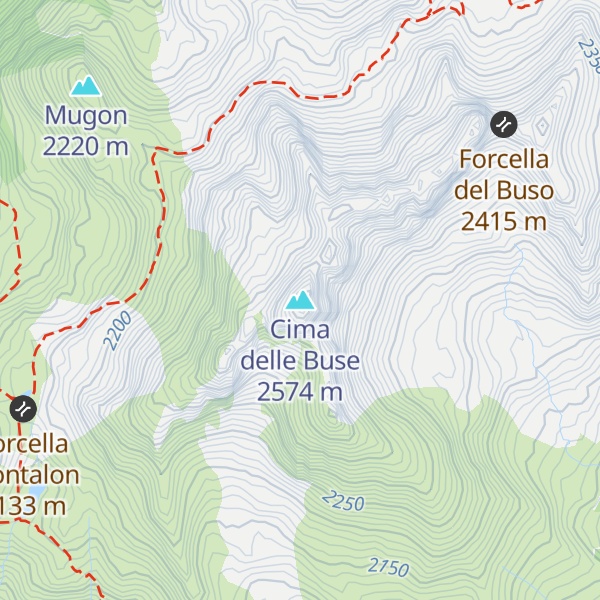 Map of Cima delle Buse
