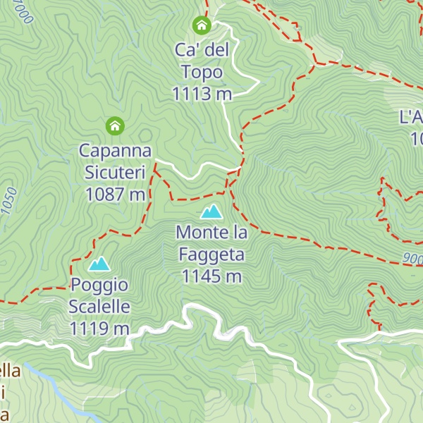 Map of Monte la Faggeta