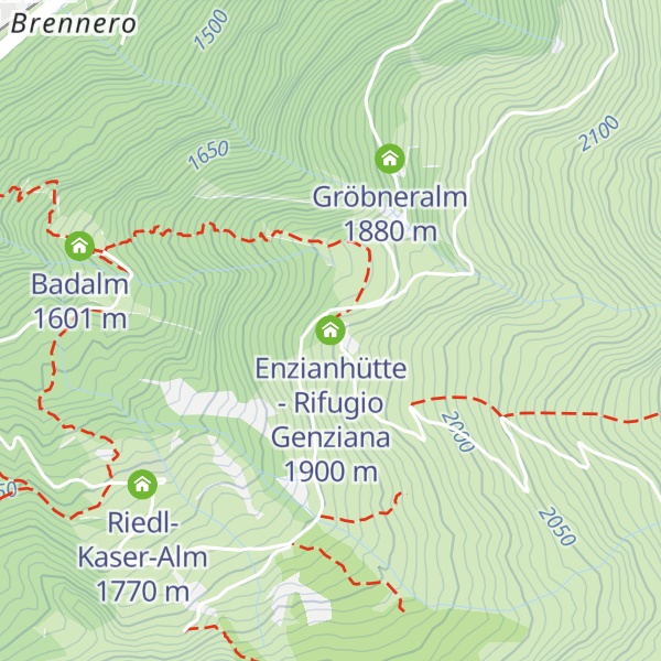 Map of Enzianhütte - Rifugio Genziana
