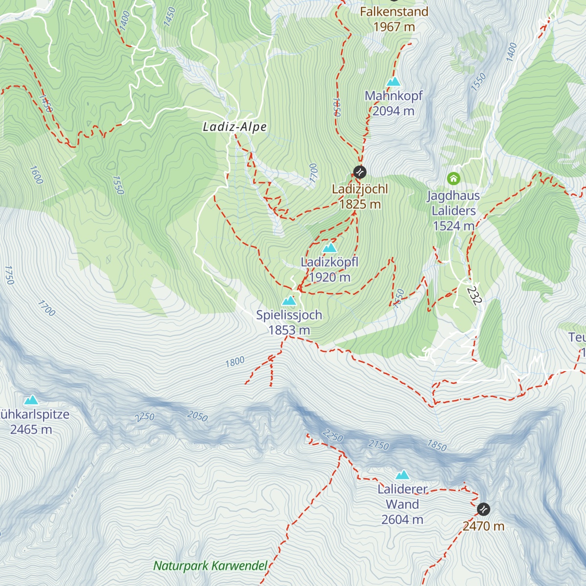 Falkenhütte map