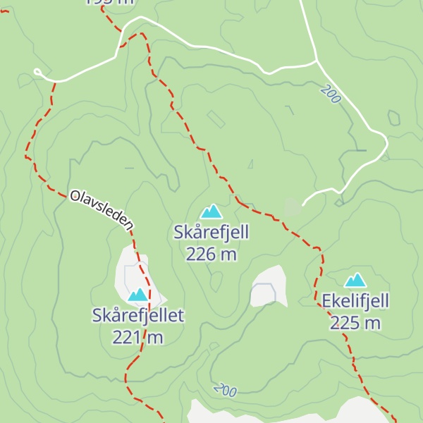 Map of Skårefjell