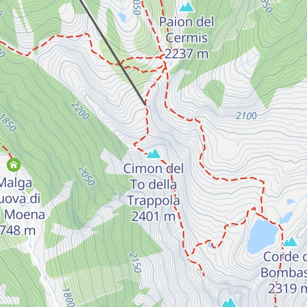 Map of Cimon del To della Trappola