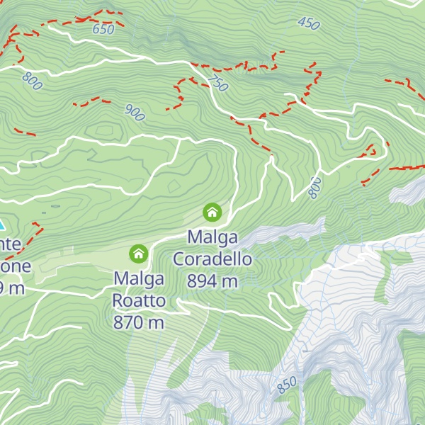 Map of Malga Coradello