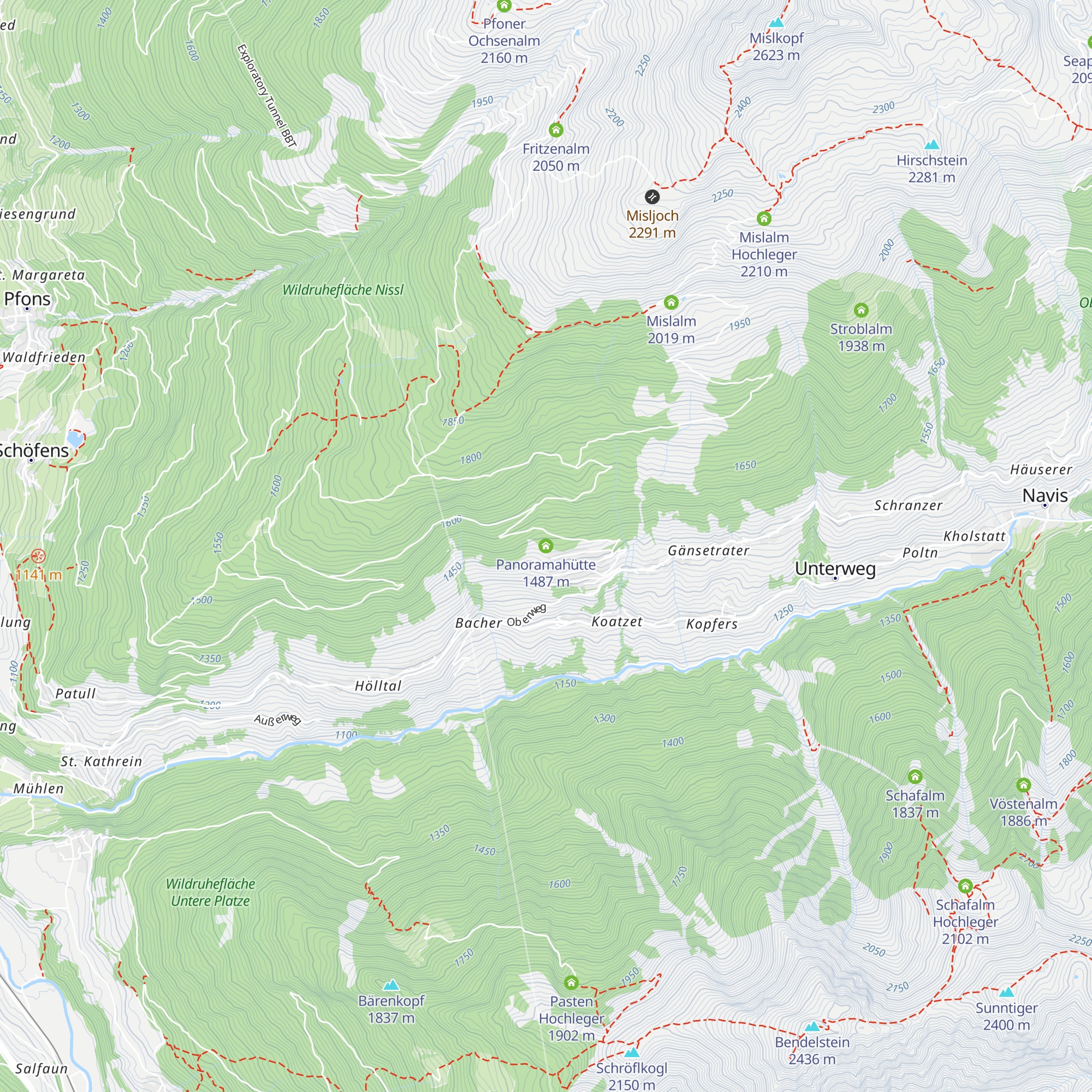 Panoramahütte map