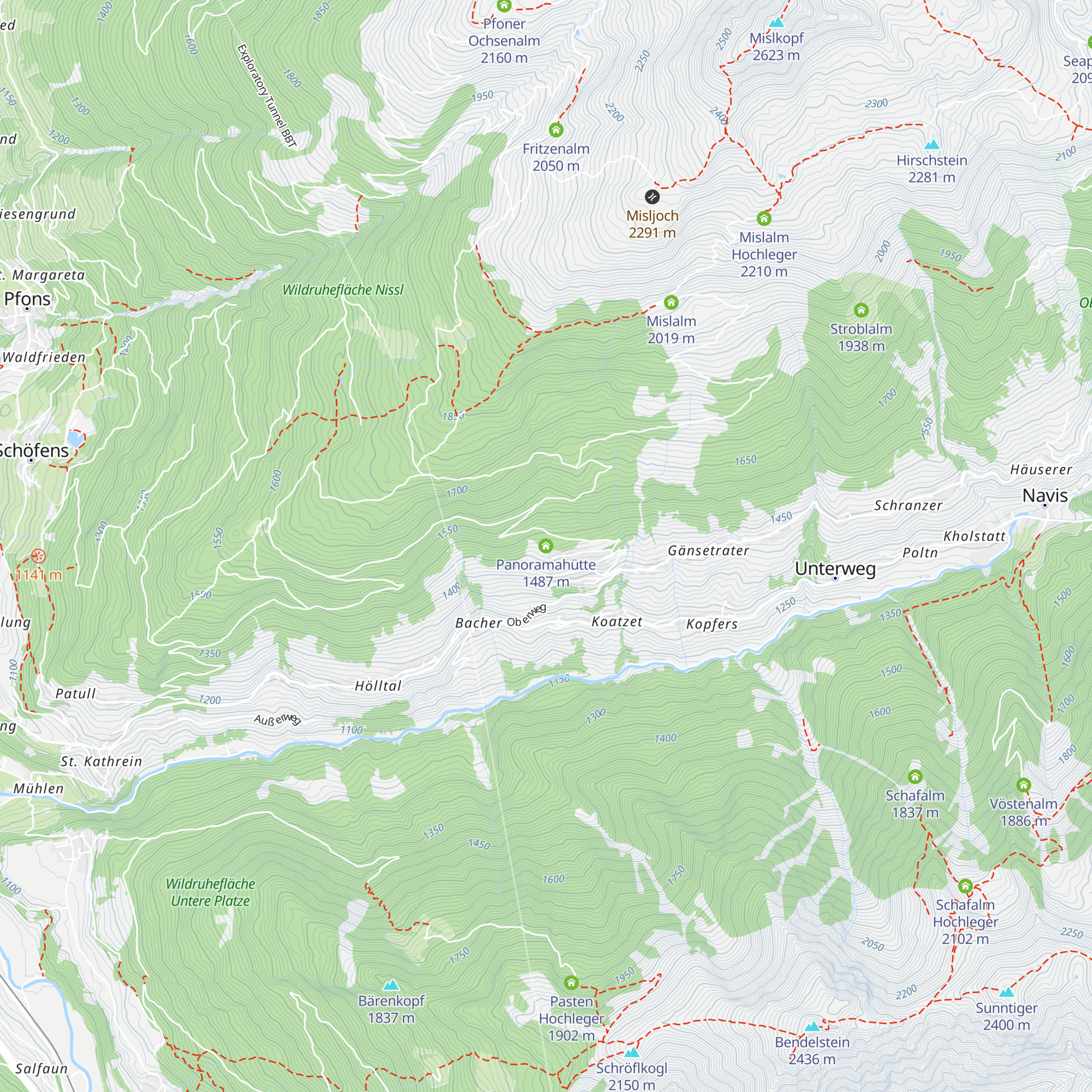 Panoramahütte map