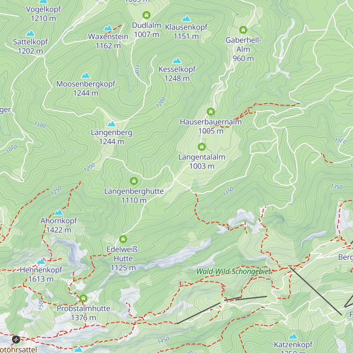 Hintere Längentalalm map