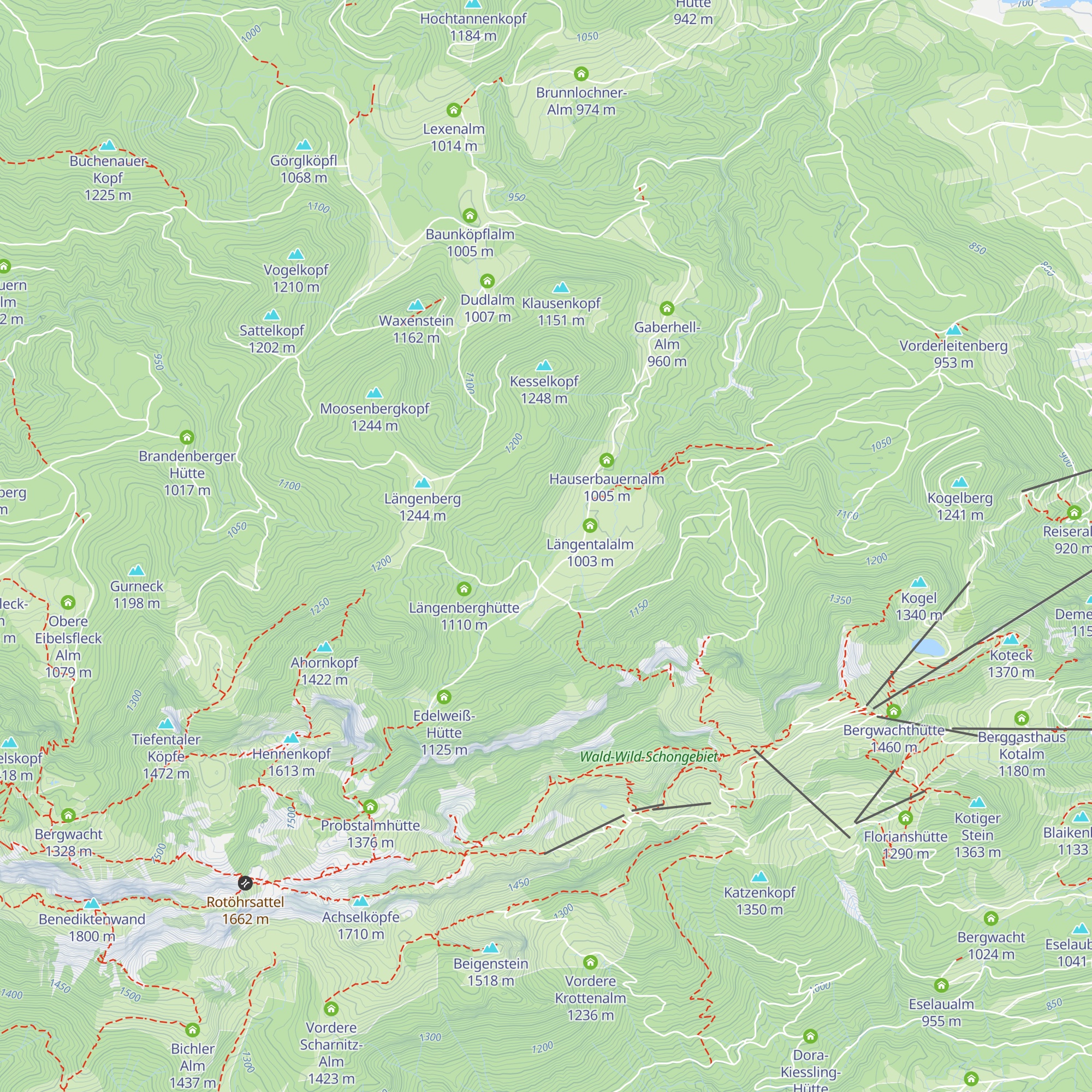 Freisinger Hütte map