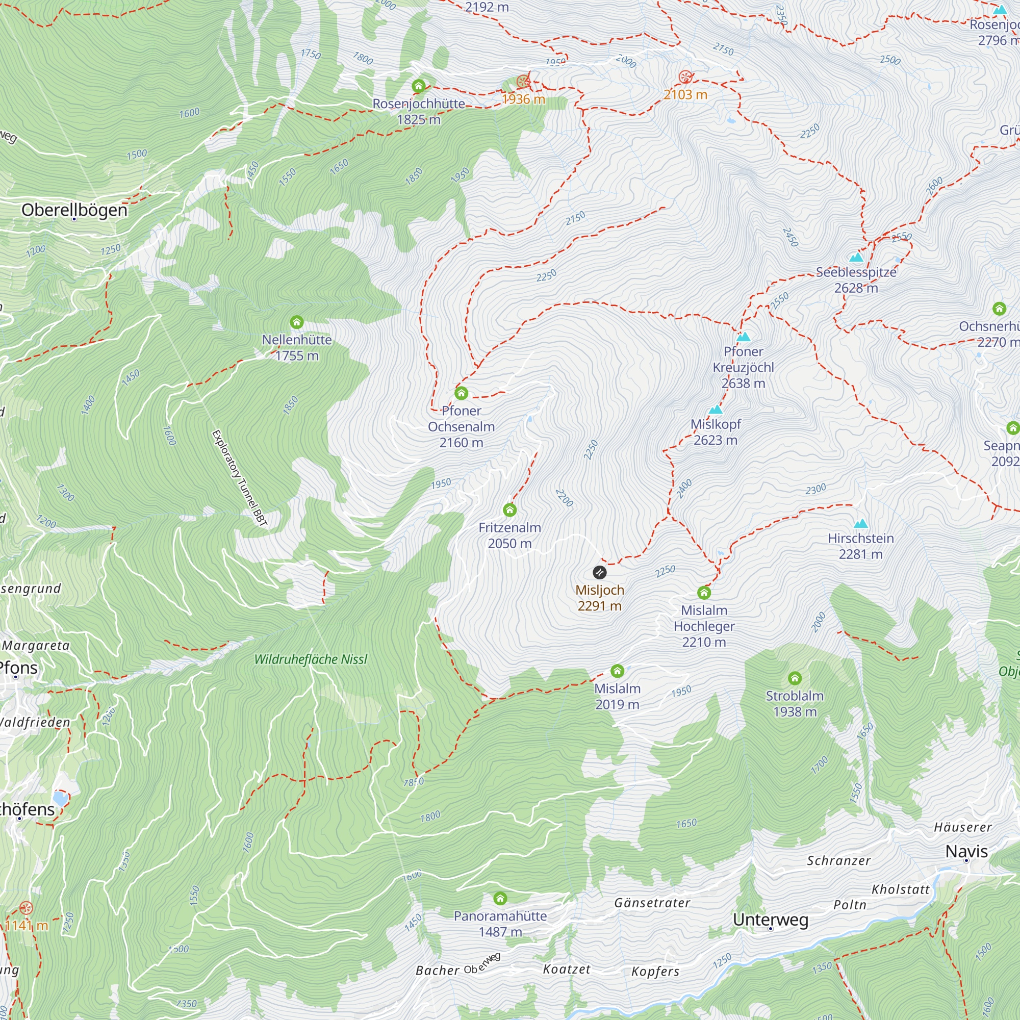 Fritzenalm map