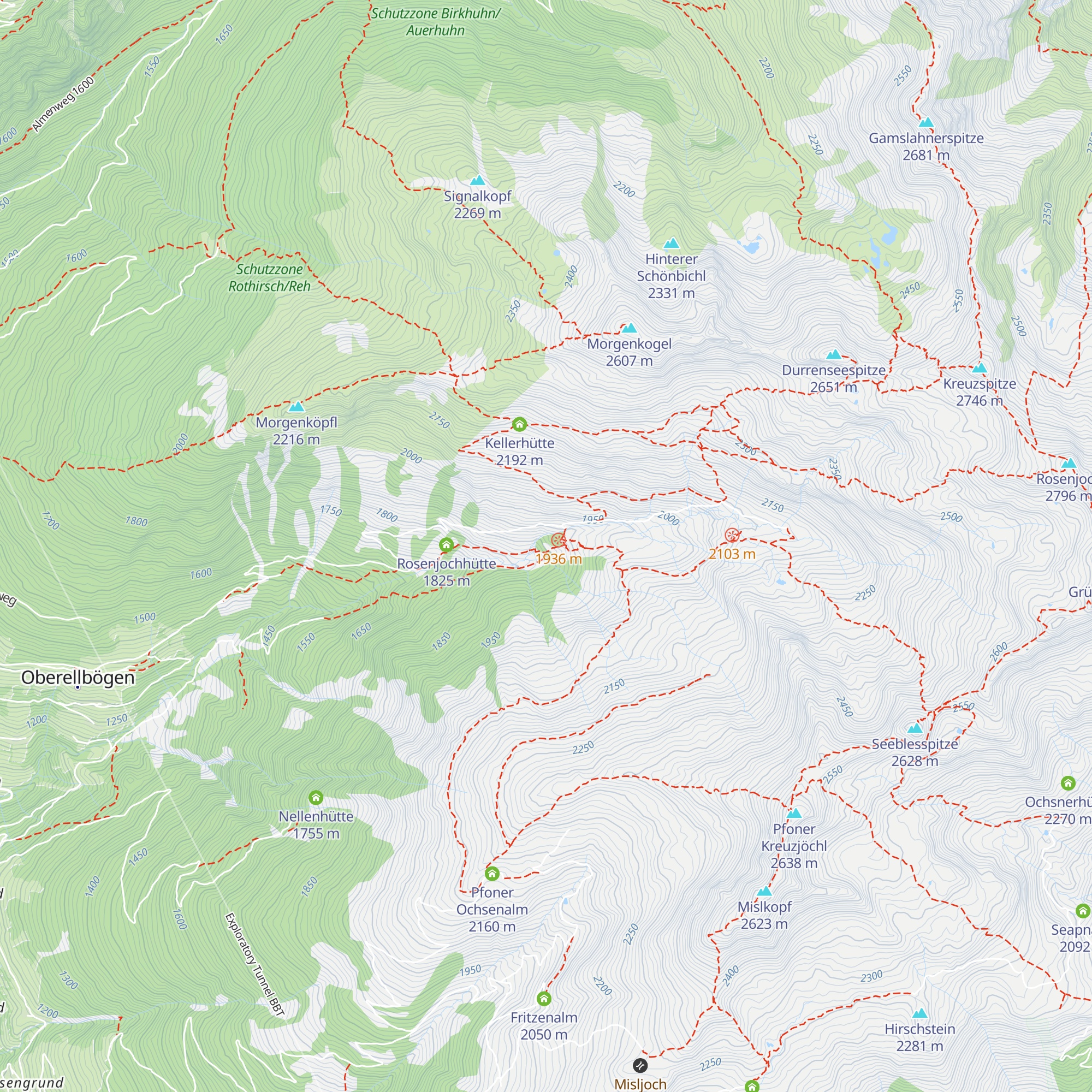 Berghütte Arztal map