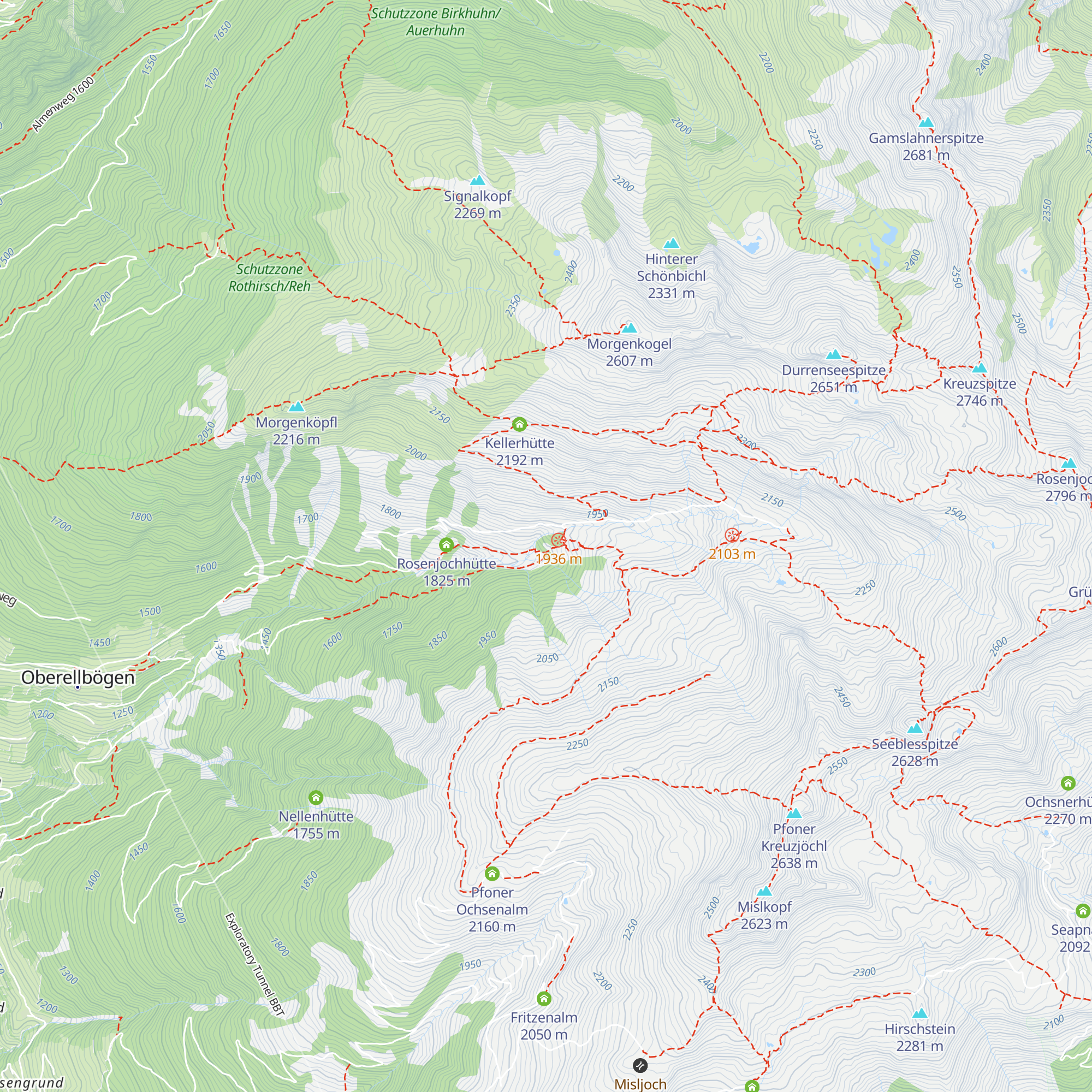 Berghütte Arztal map