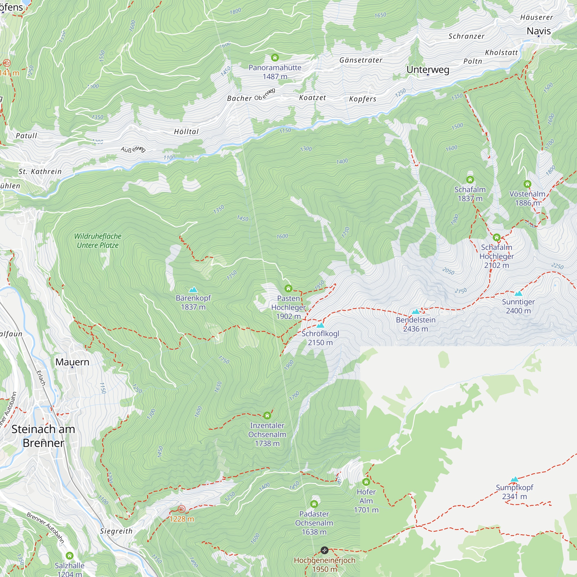 Pasten Hochleger map