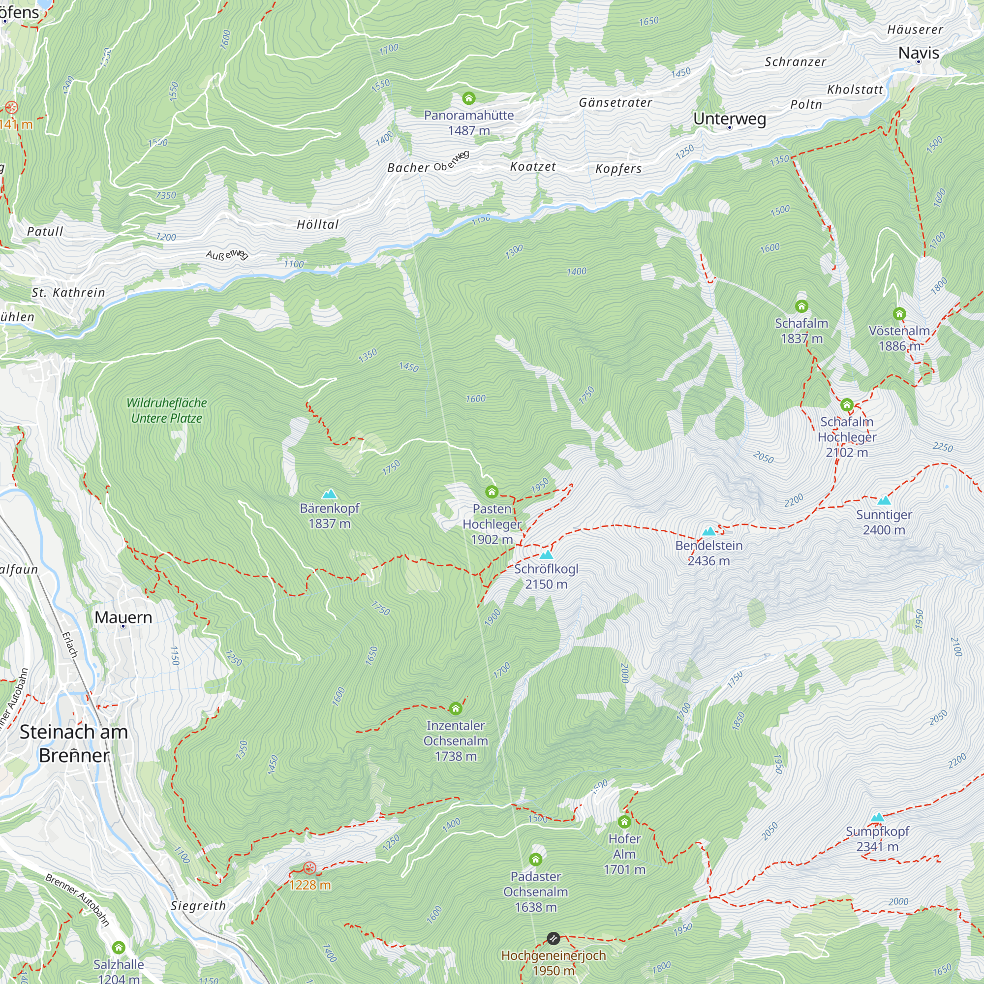 Pasten Hochleger map