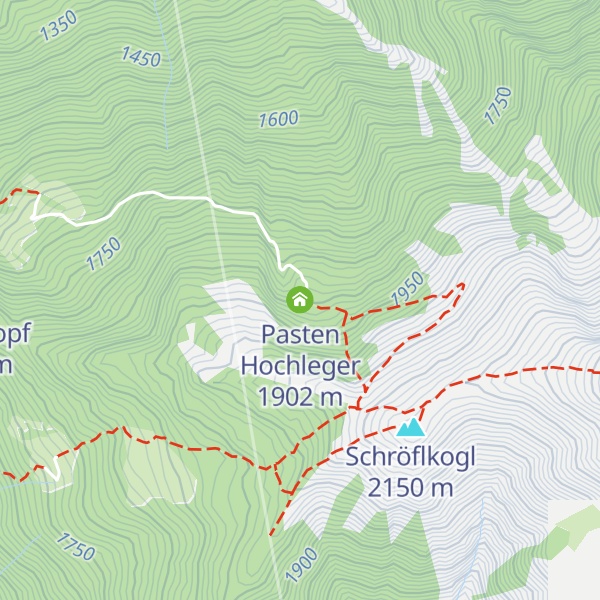 Map of Pasten Hochleger