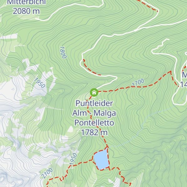 Map of See-Alm - Malga di Pontelletto