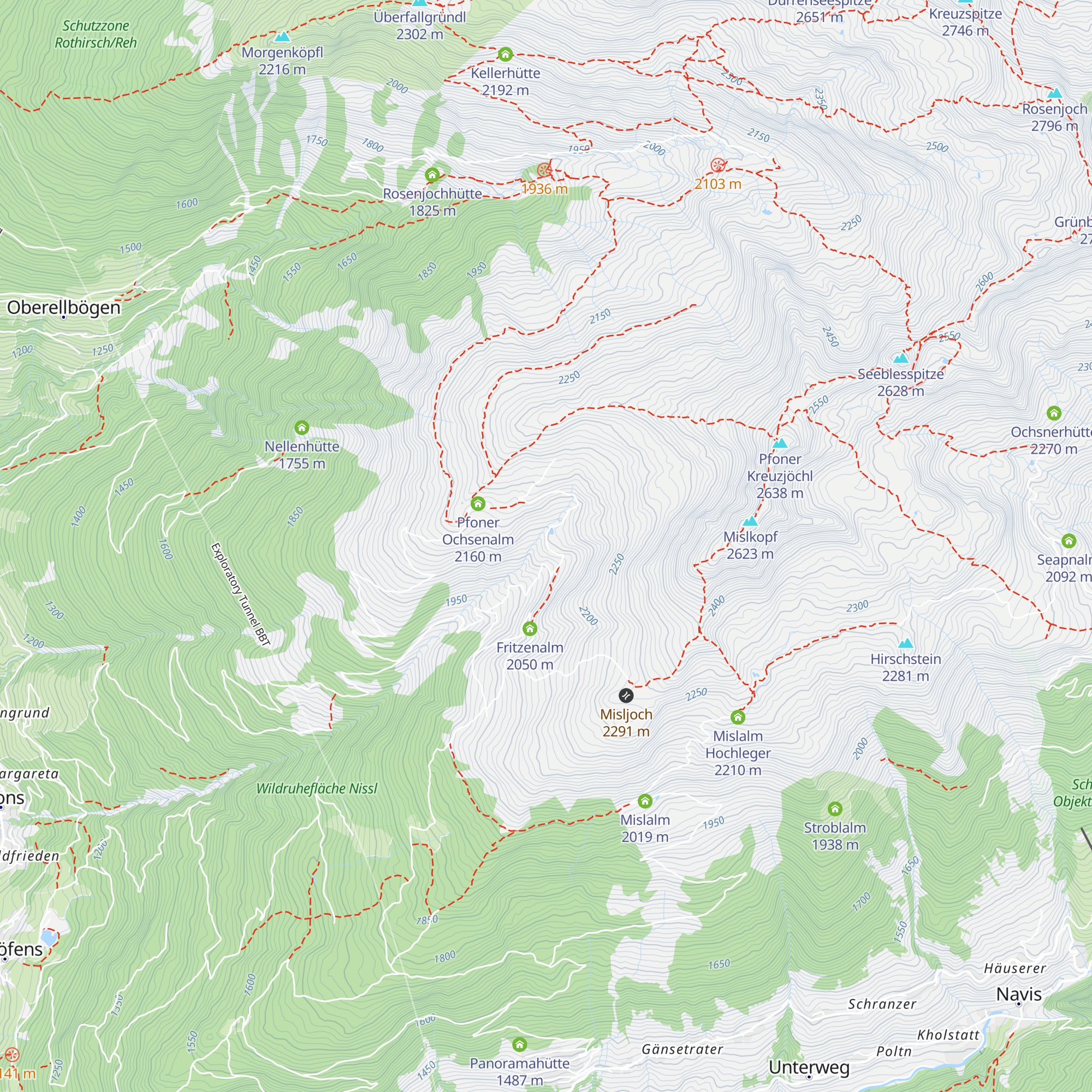 Frontalalm map