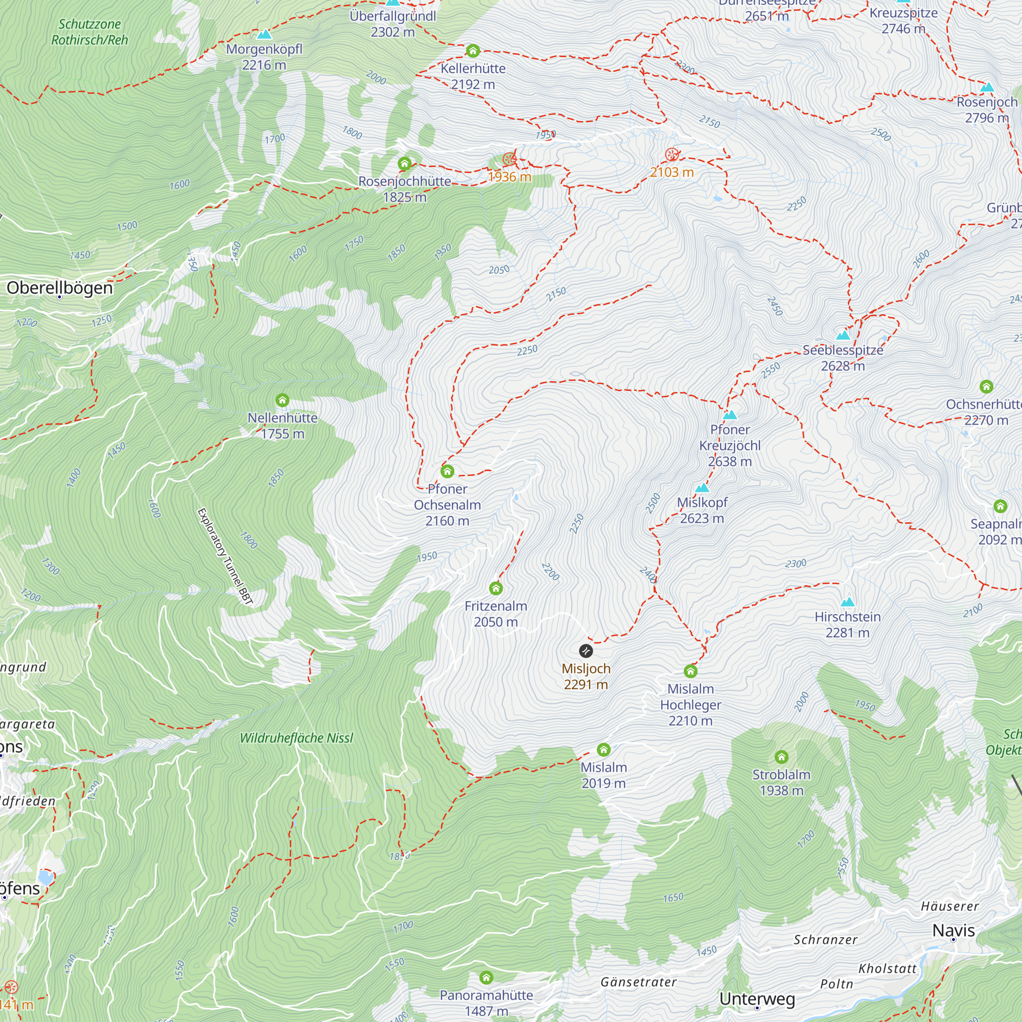 Frontalalm map