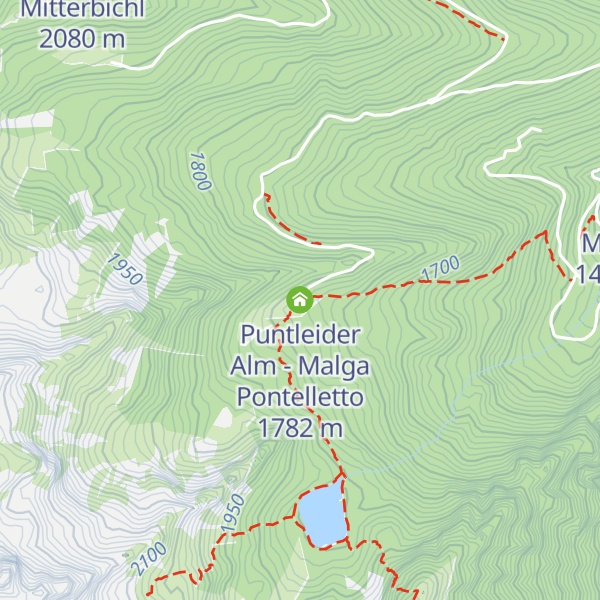 Map of Puntleider Alm - Malga Pontelletto