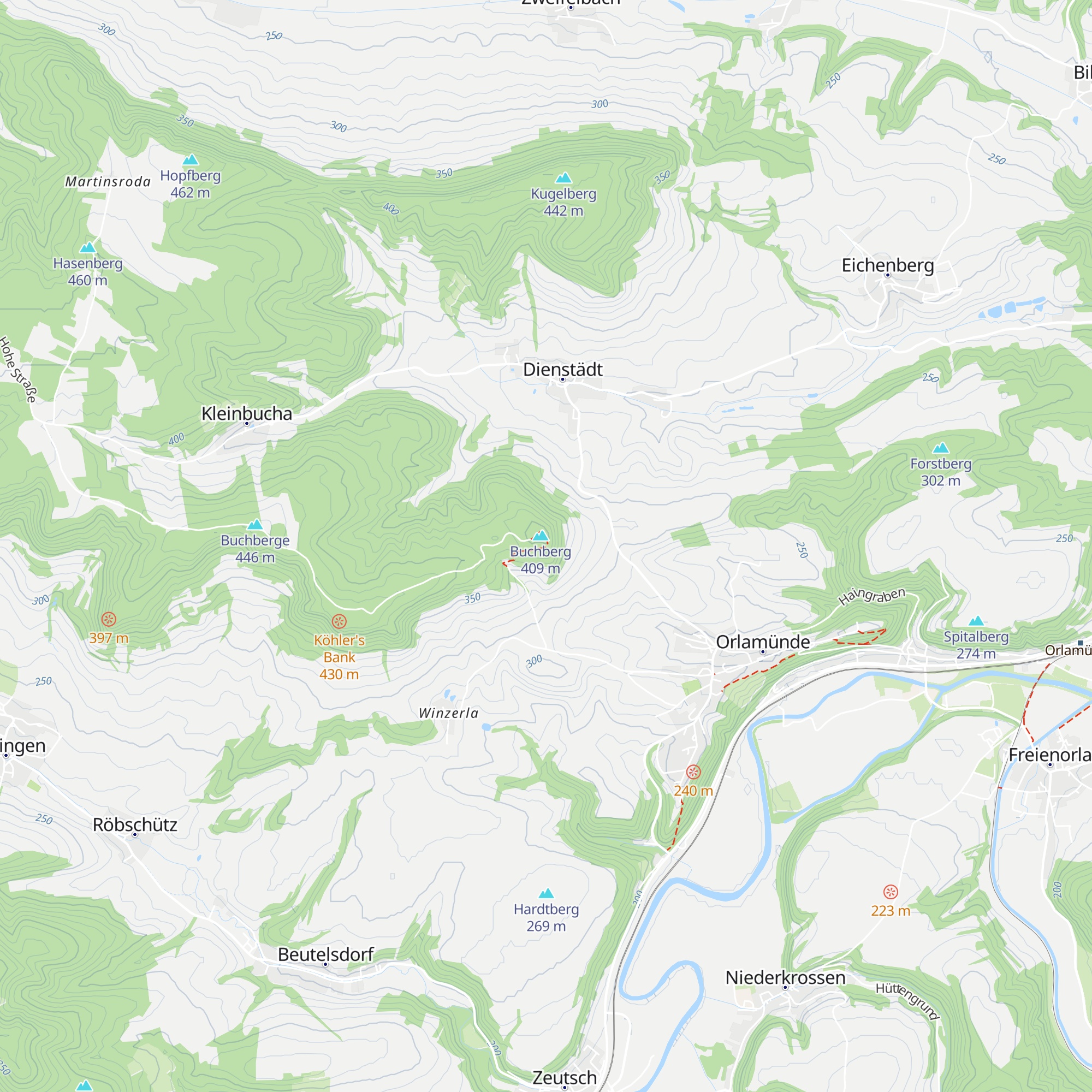 Matthes Hütte map