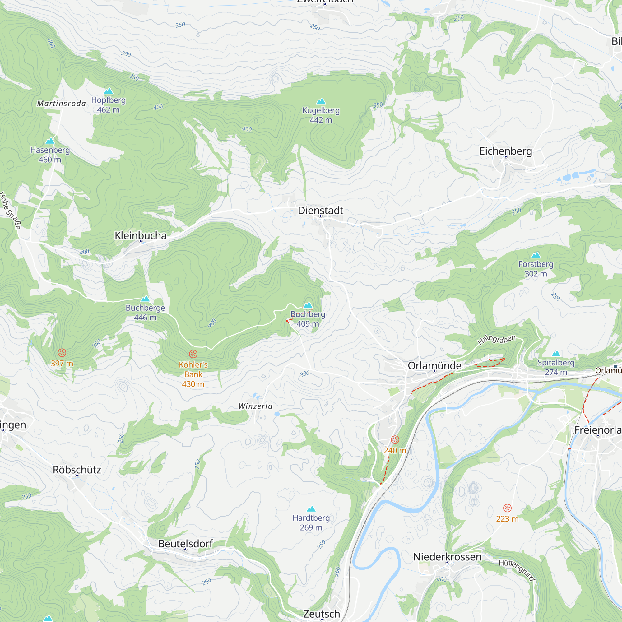 Matthes Hütte map