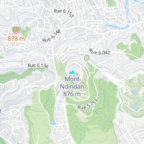 Map of Mont Ndindan