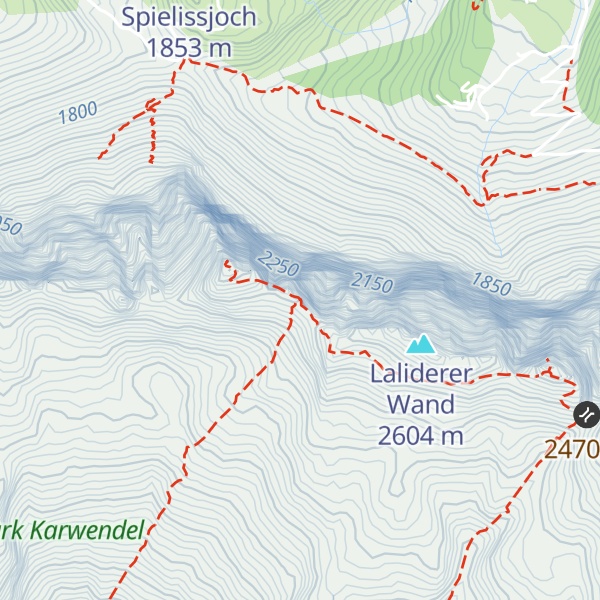 Map of Lalidererspitzen-Biwak