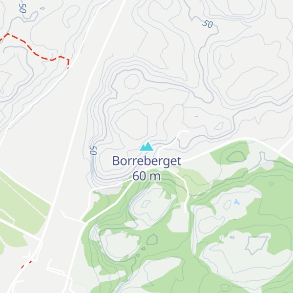 Map of Borreberget