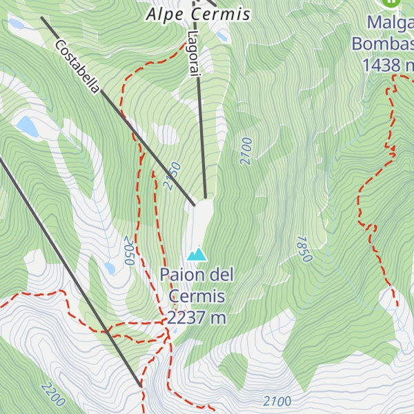 Map of Rifugio Paion del Cermis