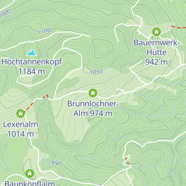 Map of Brunnlochner-Alm