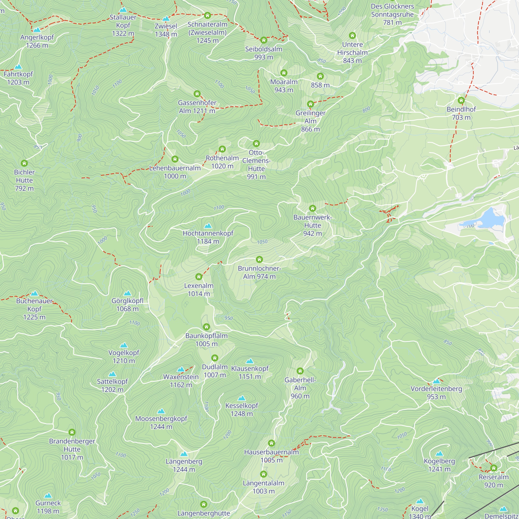 Brunnlochner-Alm map